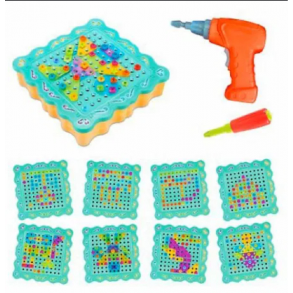 

Конструктор Tu Le Hui Diy Light Puzzle 200 деталей 12LED TLH-19 с шуруповертом