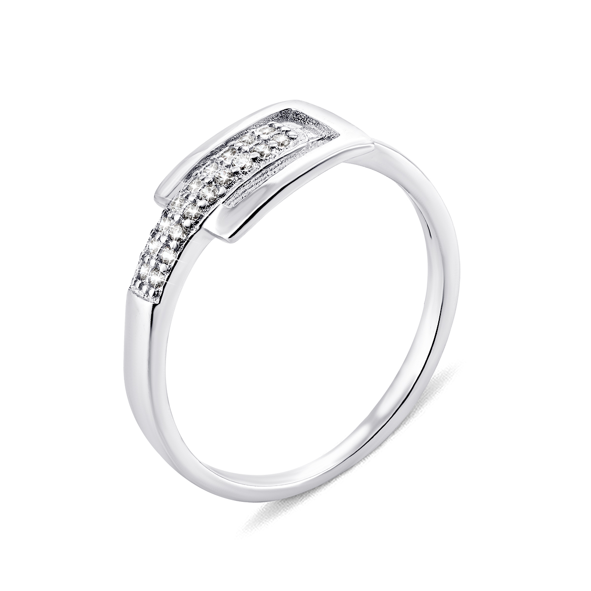 

Серебряное кольцо с фианитами 16 размер 1RI34449