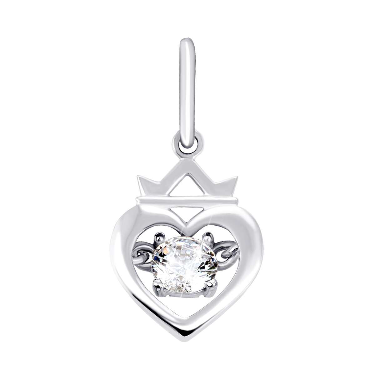 

Серебряная подвеска Сердце с фианитом 3878р-CZ