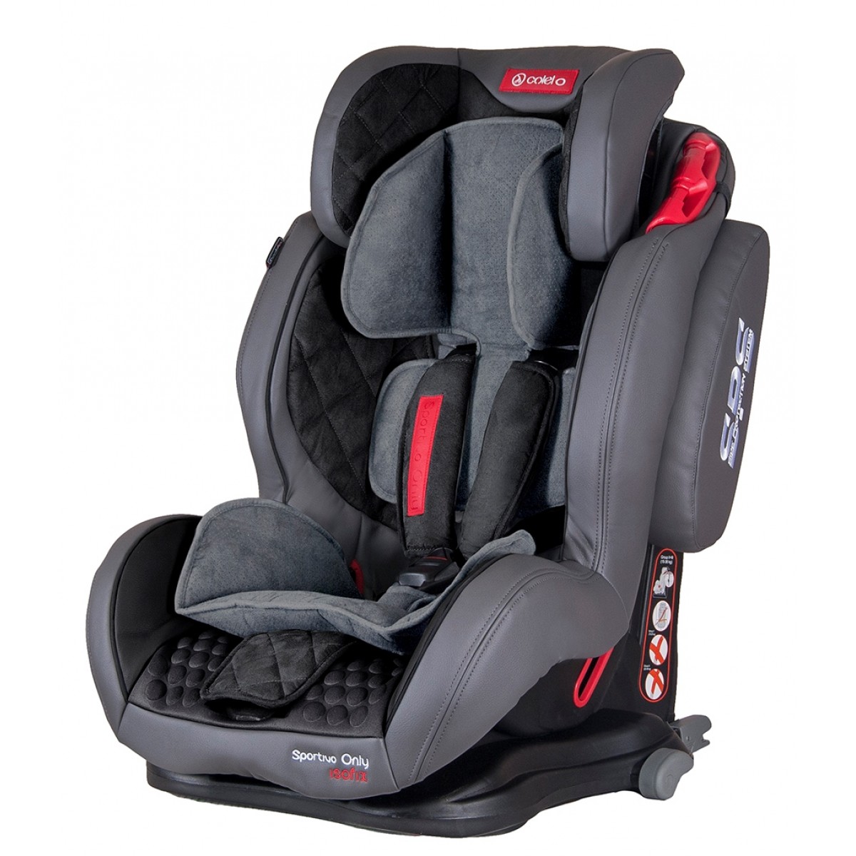

Автокресло Coletto Sportivo Only группа 1-2-3 (9-36 кг) с системой Isofix и SPS + 7 позиций регулировки подголовника Серый