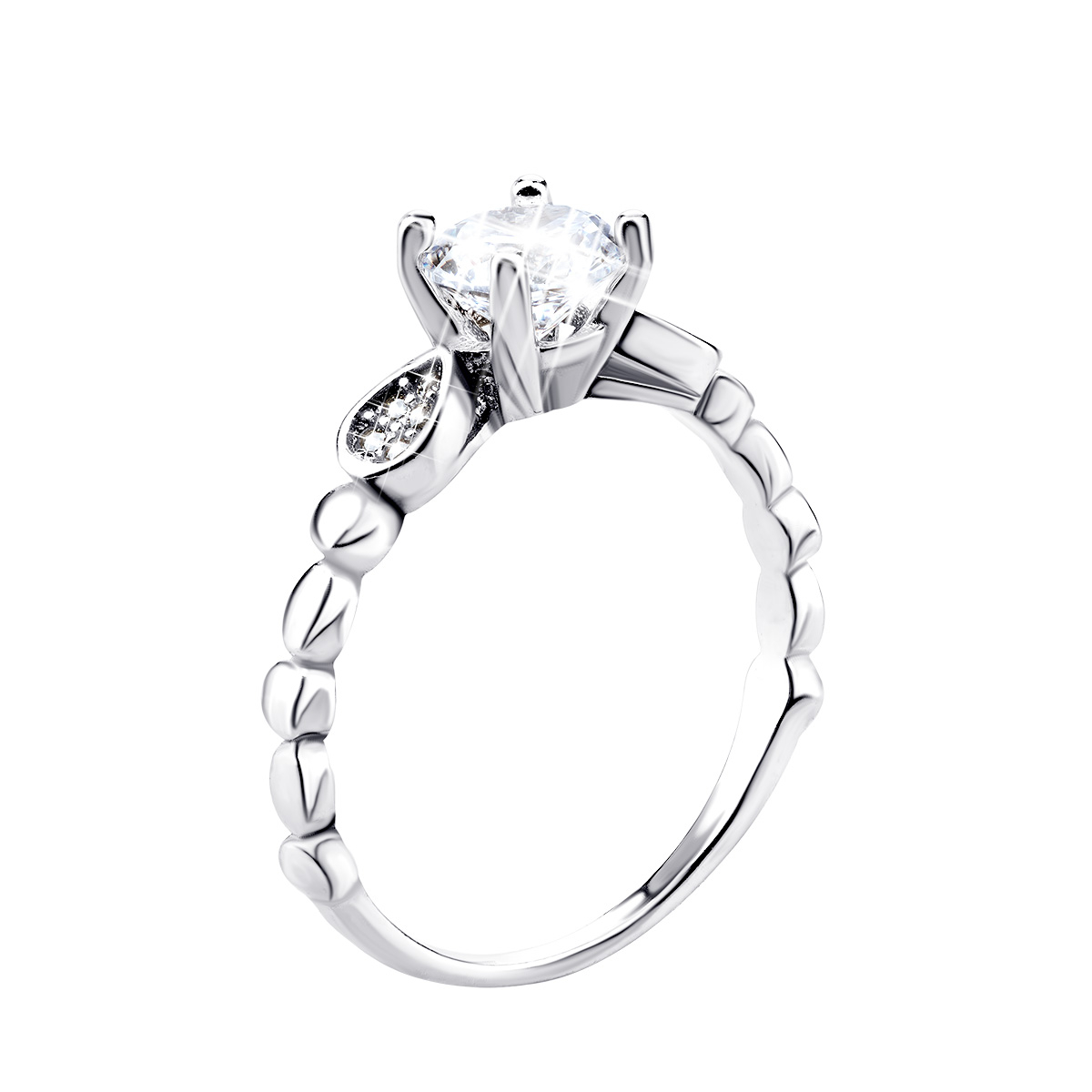 

Серебряное кольцо с фианитами 18 размер 1RI56988