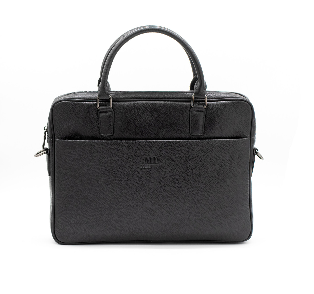 

Мужская кожаная сумка формата А4, черный MD 2001-2 black