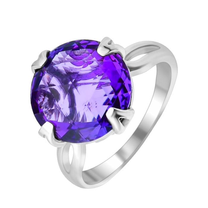 

Серебряное кольцо с фиолетовым кварцем 000104385 17 размера
