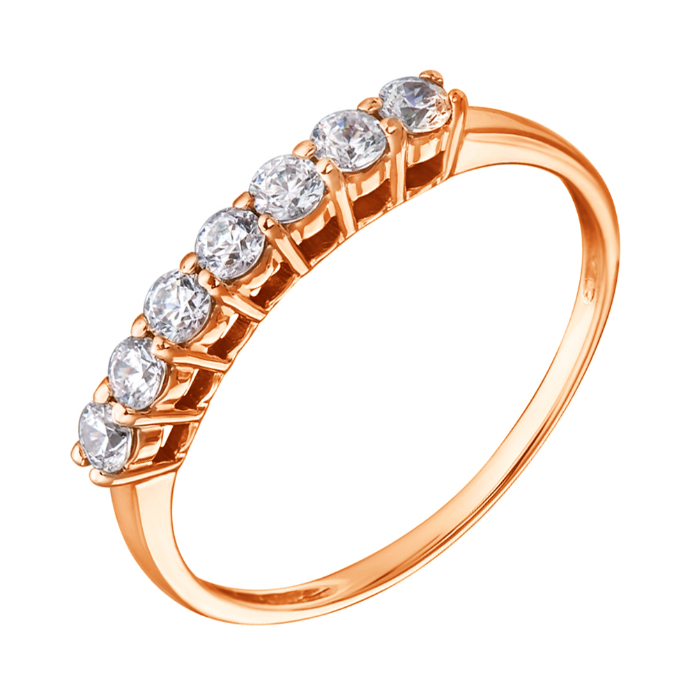 

Кольцо в красном золоте с цирконием Swarovski 000070987 18.5 размера