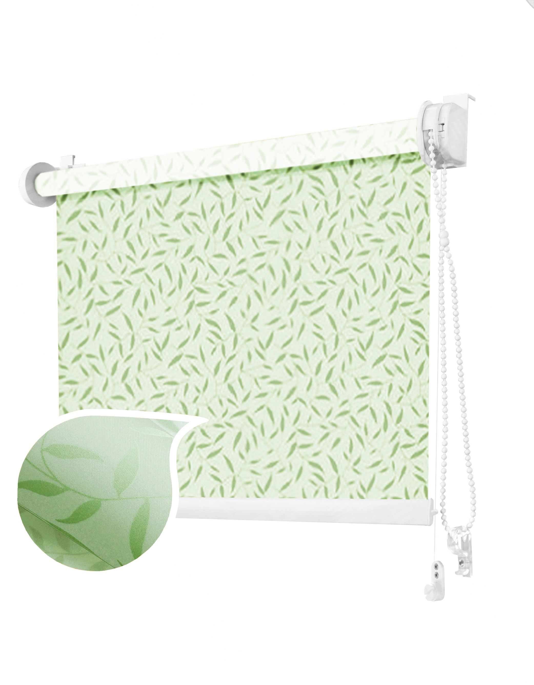 

Ролета тканевая ROLLOTEX Batik Mini 45х150 см Green