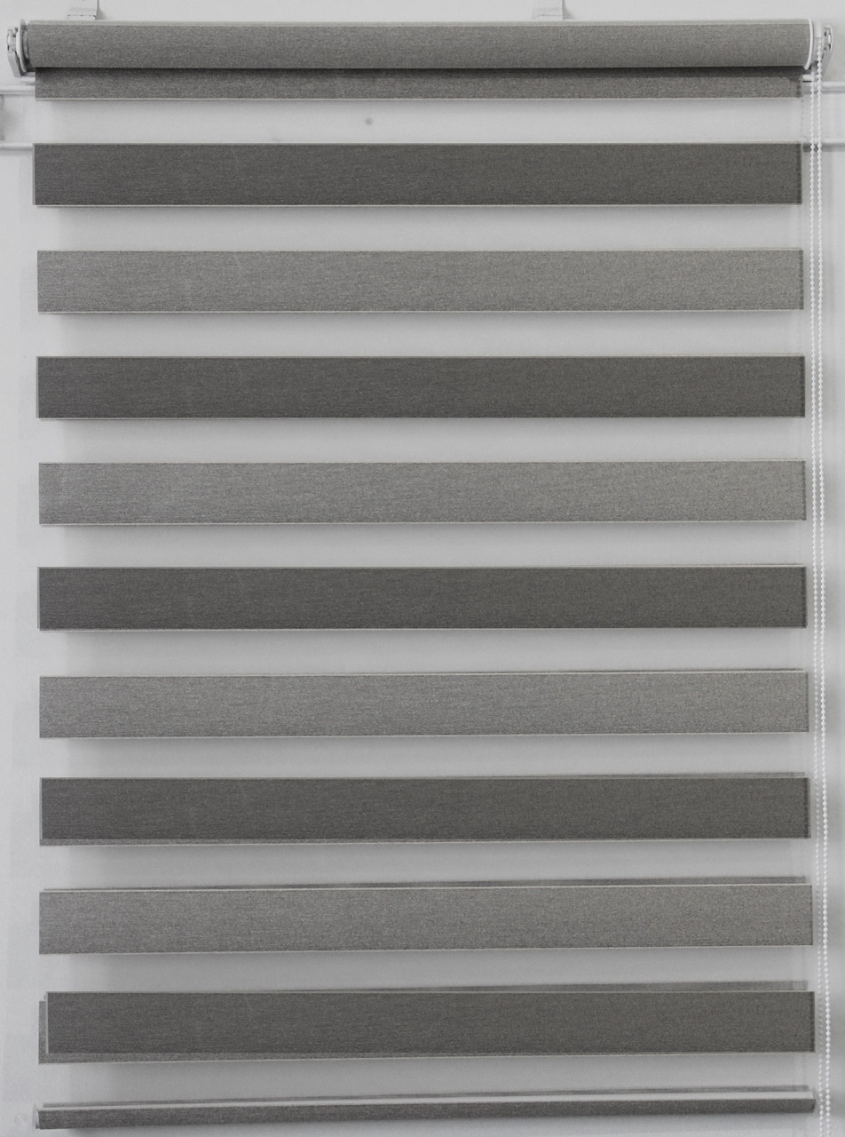 

Рулонная штора Miranda День-ночь ВН-113-2 блэкаут 140*160 см Серебро-грей