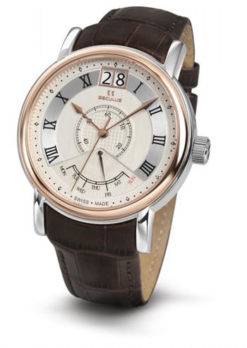 

Мужские наручные часы Seculus 4506.3.7003 white, ss-r, brown leather