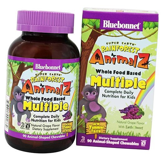 

Детские витамины, Animalz Multiple, Bluebonnet Nutrition 90таб Апельсин (36393076)