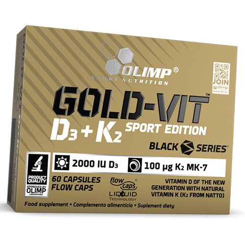 

Витамин Д3 К2, Gold Vit D3+K2 Sport Edition, Olimp Nutrition 60капс (36283138)