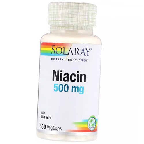 

Ниацин, Niacin 500, Solaray 100вегкапс (36411069)