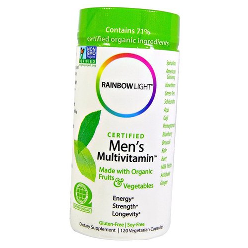 

Сертифицированные Поливитамины для мужчин, Certified Men's Multivitamin, Rainbow Light 120вегкапс (36316037)