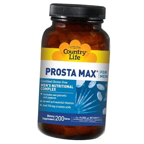 

Комплекс для поддержки мужского здоровья, Prosta Max For Men, Country Life 200таб (36124002)