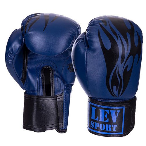 

Перчатки боксерские Класс LV-2958 Lev Sport 12oz Синий (37423032)
