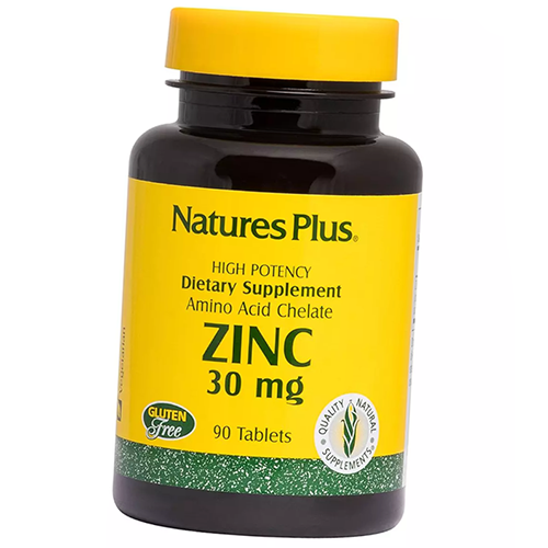 

Хелат Цинка, Zinc 30, Nature's Plus 90таб (36375150)