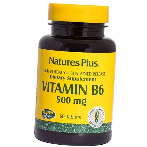 

Витамин B6 (Пиридоксин), Vitamin B6 500, Nature's Plus 60таб (36375144)