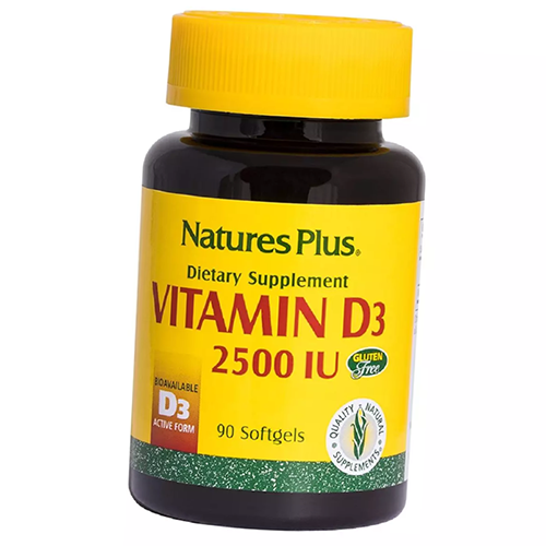 

Витамин Д3, Vitamin D3 2500, Nature's Plus 90гелкапс (36375147)