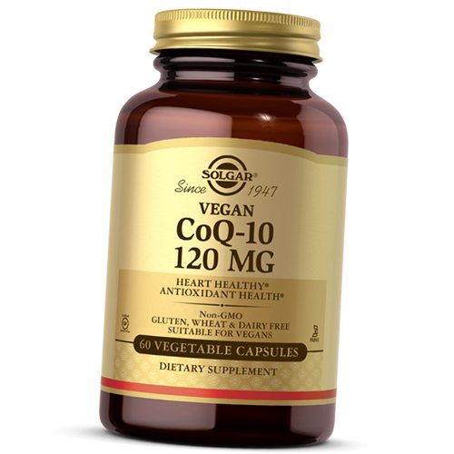 

Вегетарианский Коэнзим Q-10, Vegetarian CoQ-10 120, Solgar 60вегкапс (70313023)