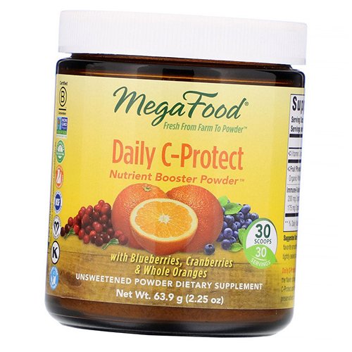 

Ежедневная поддержка здоровой иммунной системы, Daily C-Protect, Mega Food 63г (71343006)