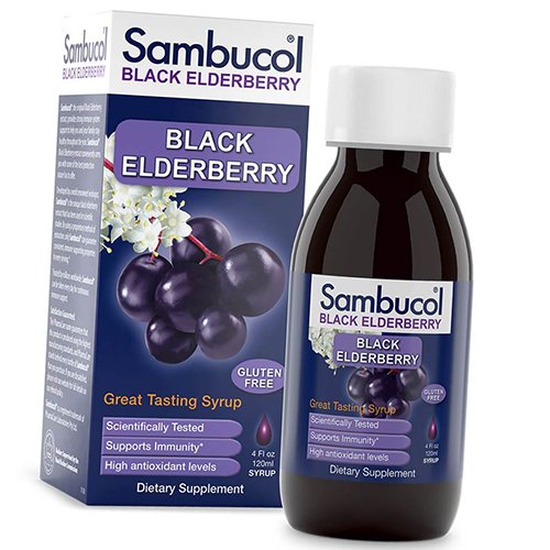 

Сироп из Черной Бузины, Black Elderberry Original Syrup, Sambucol 120мл (71513005)