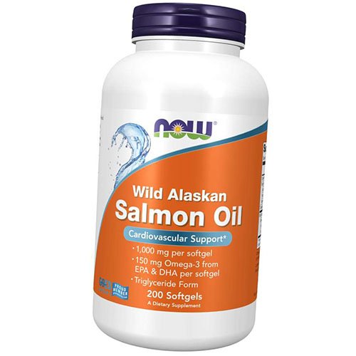 

Масло лосося, Wild Alaskan Salmon Oil, Now Foods 200гелкапс (67128026)