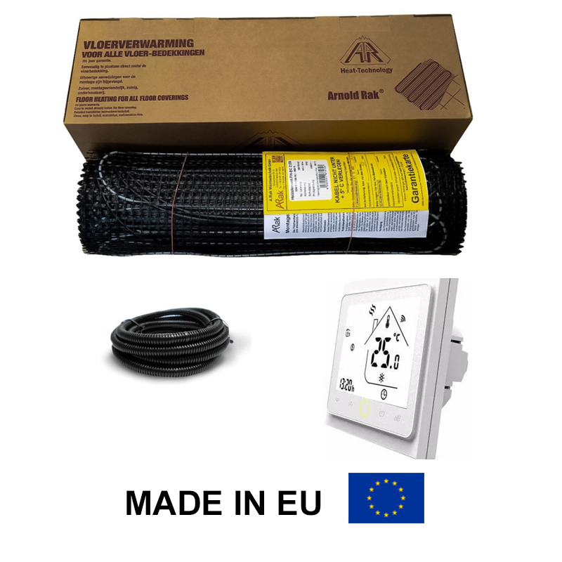 

Arnold Rak двухжильный нагревательный мат FH-EC 135 вт 0,75 м2 + программируемый терморегулятор Castle WIFI