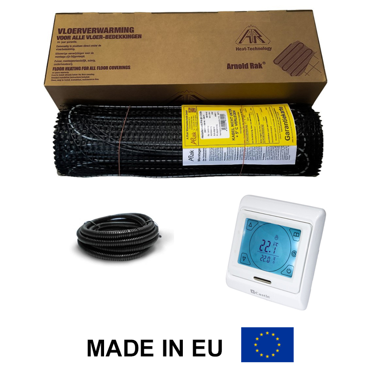 

Arnold Rak двухжильный нагревательный мат FH-EC 1080 вт 6,0 м2 + программируемый терморегулятор Castle M 9.716