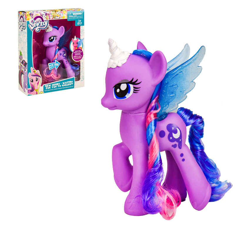 

Игрушка, фигурка пони 8 см, 63833-1 с аксессуарами (Little Pony Violet) единорог розовый с гривой ,METR+ ,коллекционная