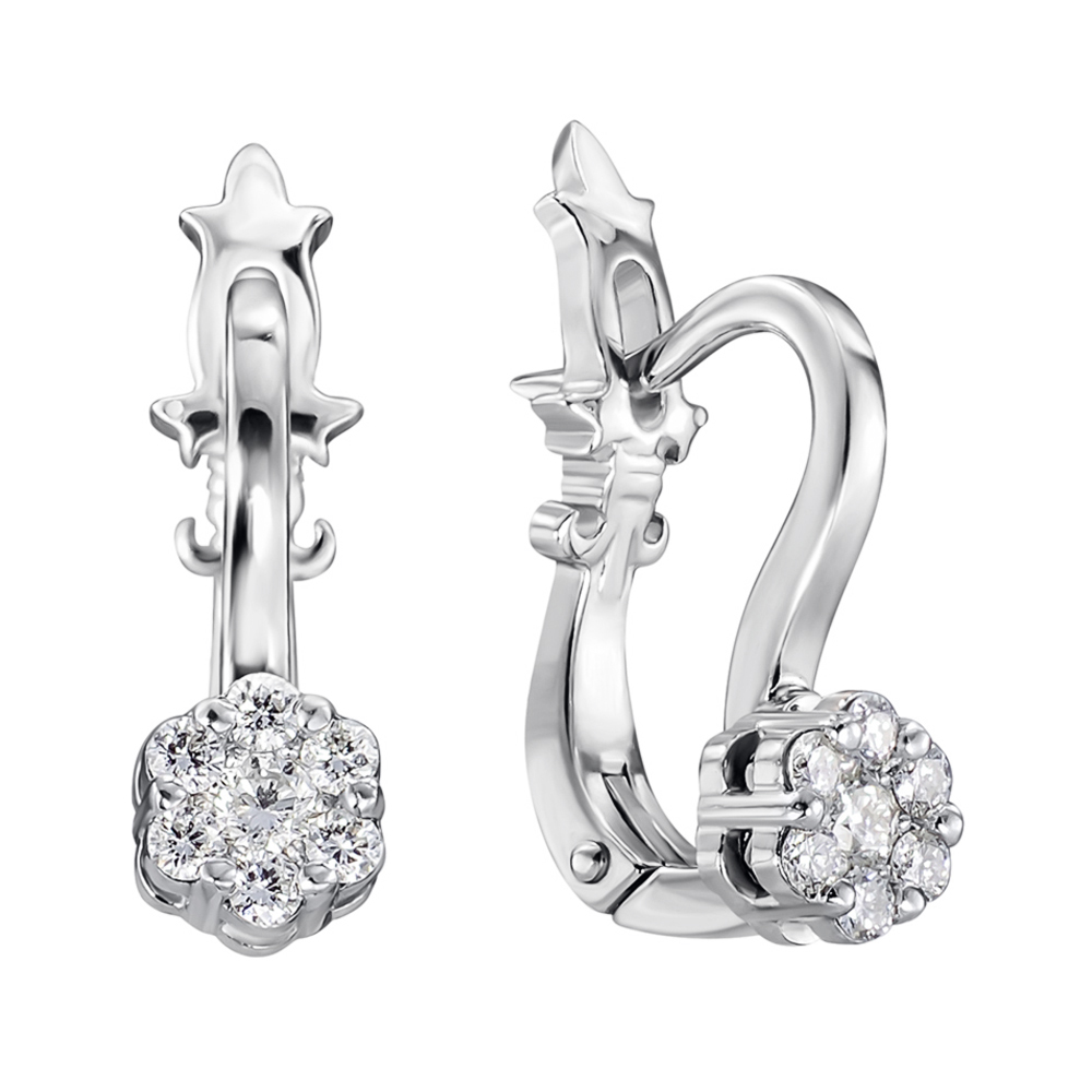 

Серьги из белого золота с бриллиантами 000146573