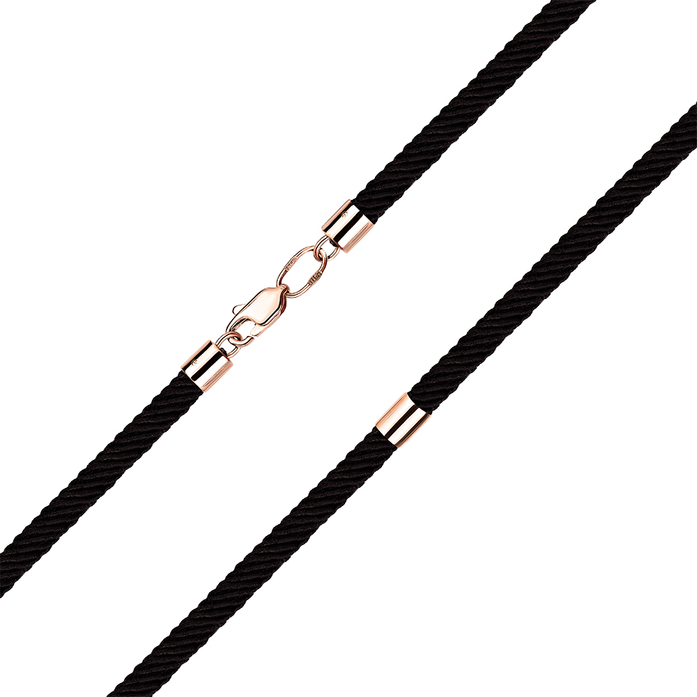 

Синтетический шнурок с замком и вставками из красного золота 000140686 60 размера