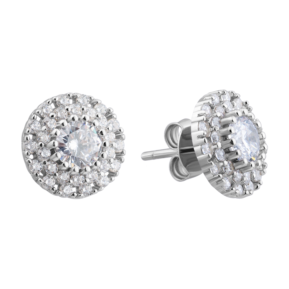 

Серебряные серьги с фианитами 000132406