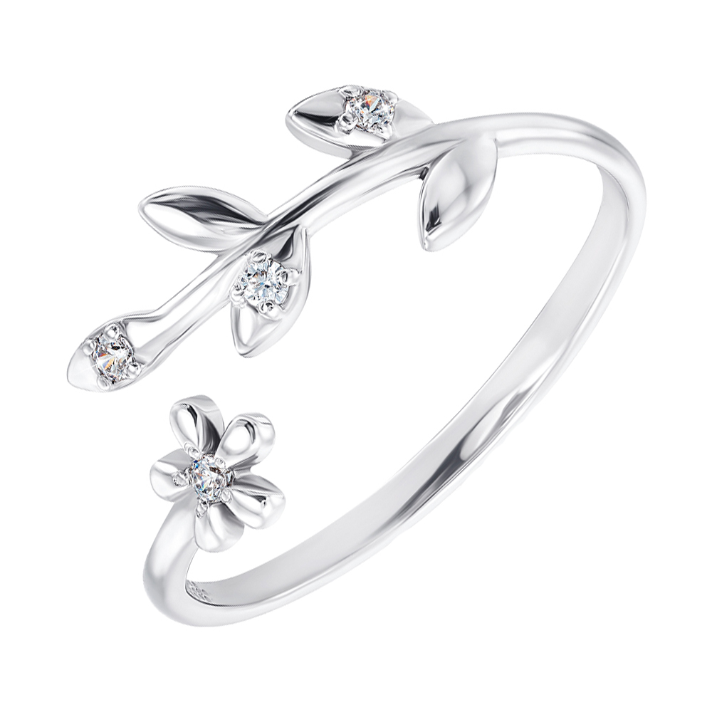 

Серебряное кольцо с фианитами 000141140 16.5 размера