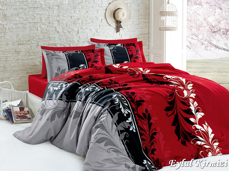 

Комплект постельного белья First Choice Satin Cotton полуторный сатин арт.Eylul Kirmizi