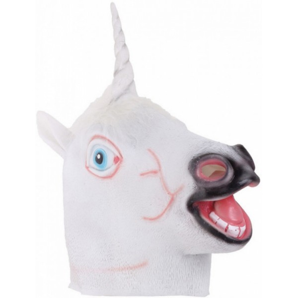 

Маска FOR резиновая Единорог белый