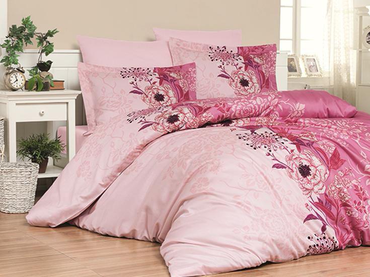 

Комплект постельного белья First Choice Satin Cotton Евро сатин арт.Pera somon