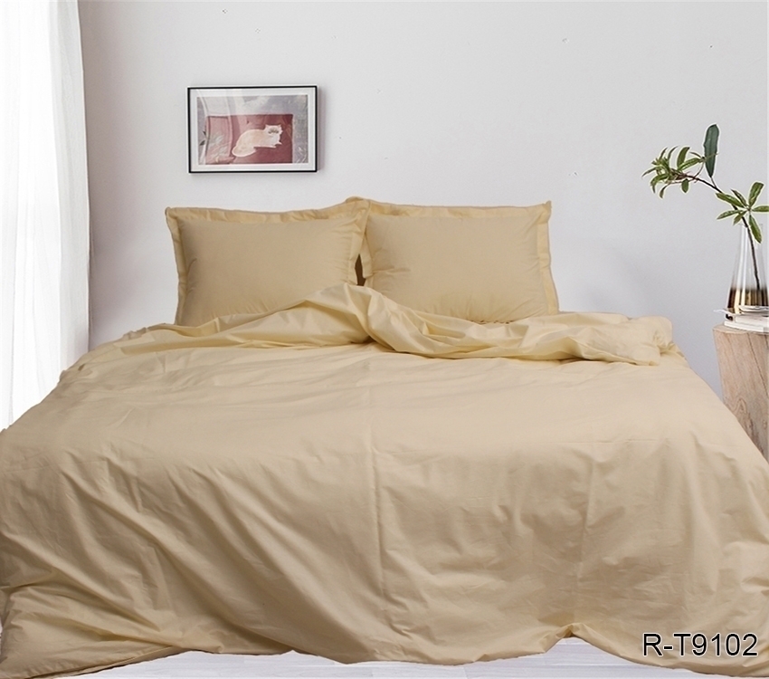 

Комплект постельного белья ТМ TAG хлопок на молнии King Size Кремовый R-T9102