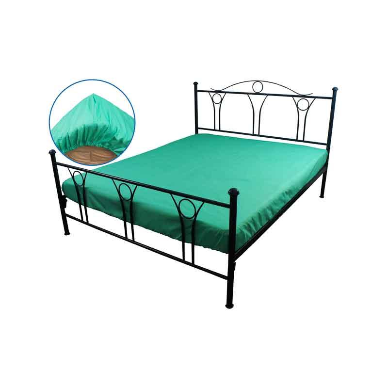 

Простынь Руно двуспальная 160*200 см бязь на резинке арт.500.114У_Mint
