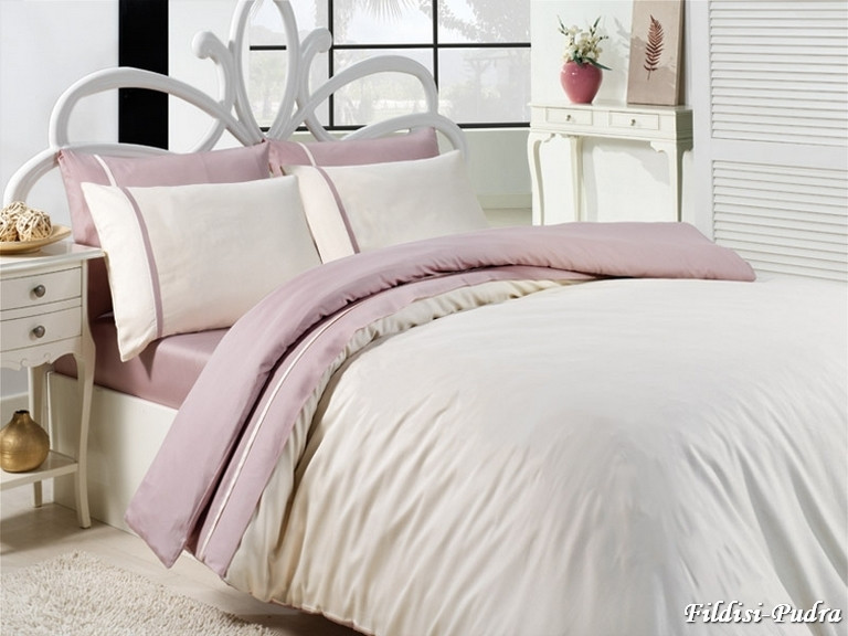 

Комплект постельного белья First Choice Satin Cotton Евро сатин арт.Fildisi pudra