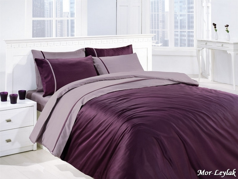 

Комплект постельного белья First Choice Satin Cotton Евро сатин арт.Mor leylak