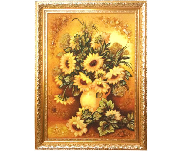 

Картина из янтаря Подсолнухи (limited edition), 40x60см Янтарная долина (bf-son)