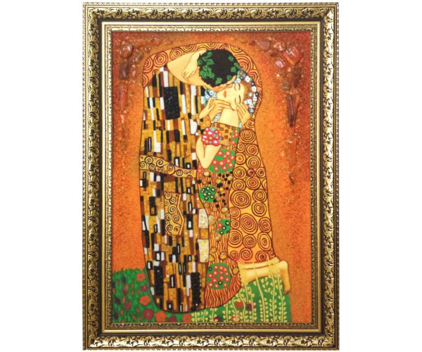 

Картина из янтаря Поцелуй (limited edition), 40x60см Янтарная долина (bf-gus-kl)
