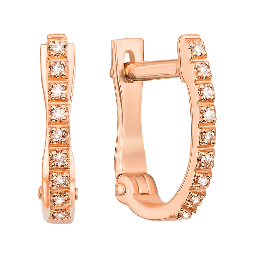 

Серьги из красного золота с бриллиантами 000104222