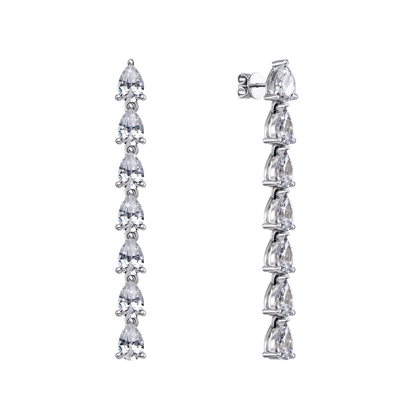 

Серебряные серьги с фианитами 000133815