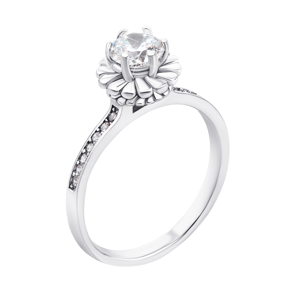 

Серебряное кольцо с фианитами 000122623 17 размера