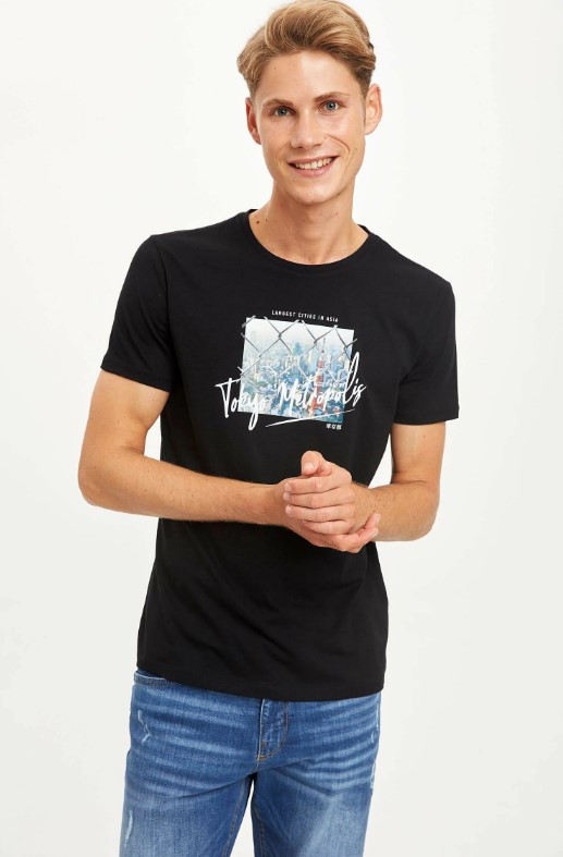 

Футболка Defacto Tokyo Metropolis  Черная (DeF T-shirt -7014-3, Футболка Defacto Tokyo Metropolis XL Черная (DeF T-shirt -7014-3)