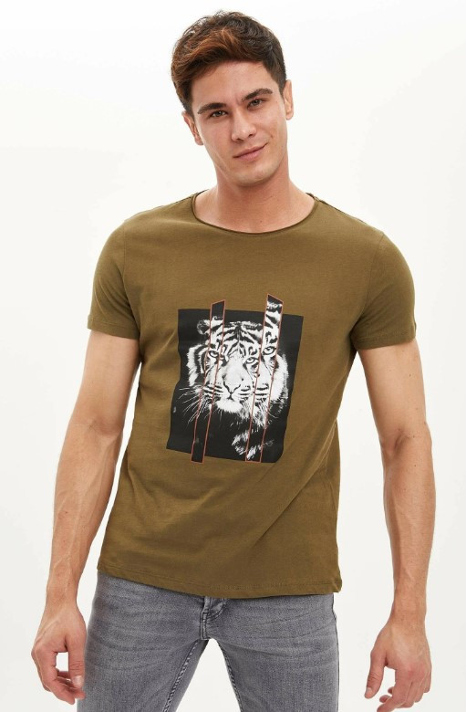 

Футболка Defacto с тигром на груди  Хаки (DeF T-shirt -7015-2, Футболка Defacto с тигром на груди M Хаки (DeF T-shirt -7015-2)