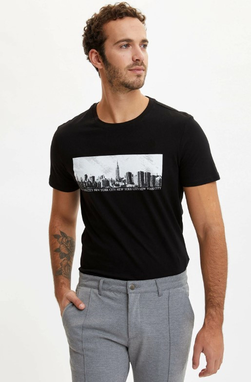 

Футболка Defacto с принтом New York City  Черная (DeF T-shirt -7002-3, Футболка Defacto с принтом New York City XL Черная (DeF T-shirt -7002-3)