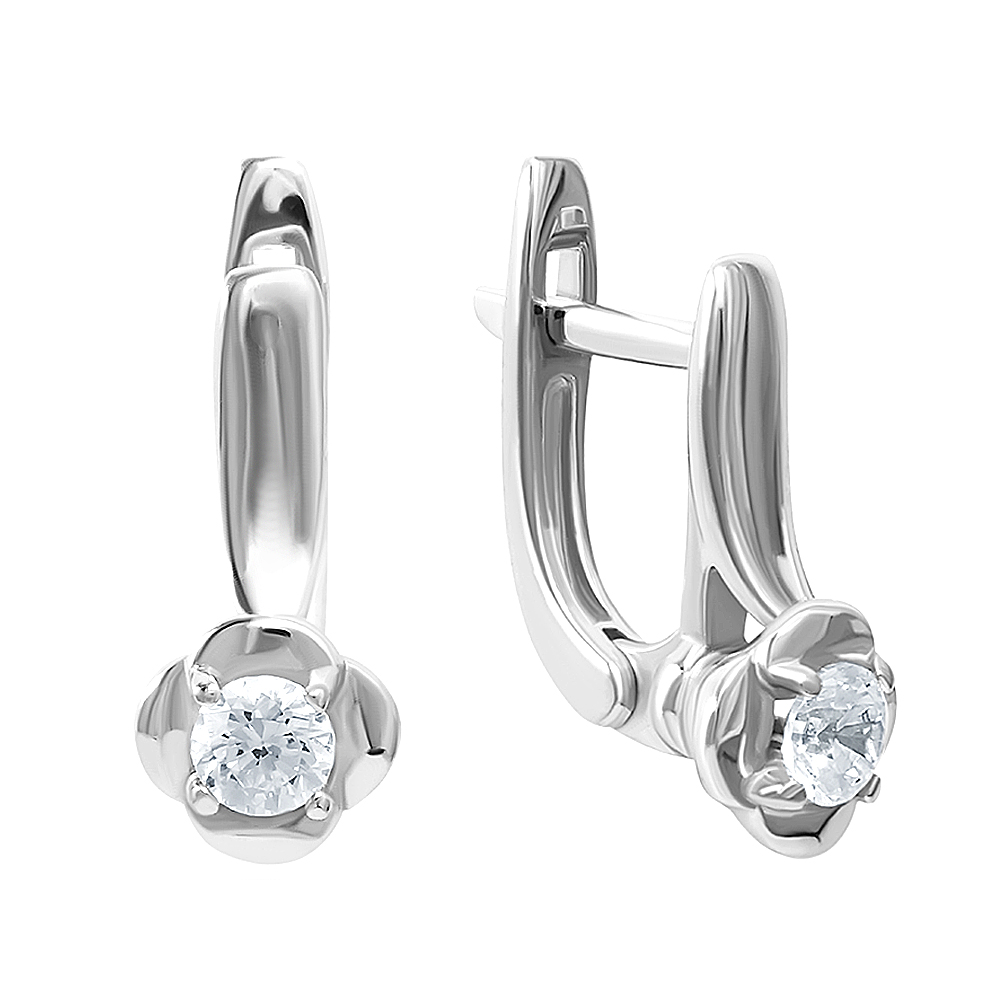 

Серебряные серьги с фианитами 000118043