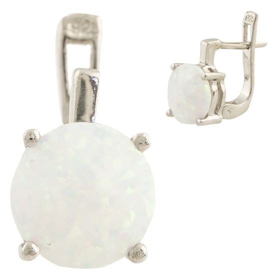 

Серебряные серьги SilverLine с опалом 2.25ct