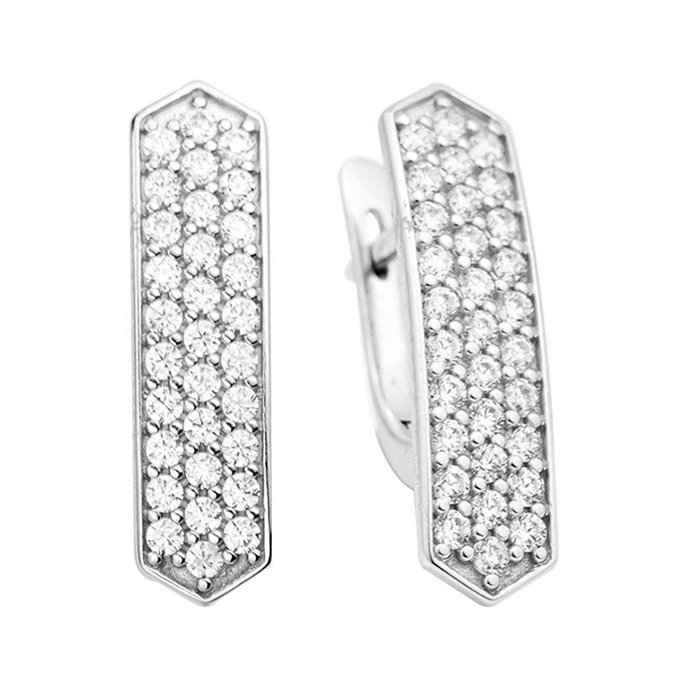

Серьги из белого золота с фианитами 000103526