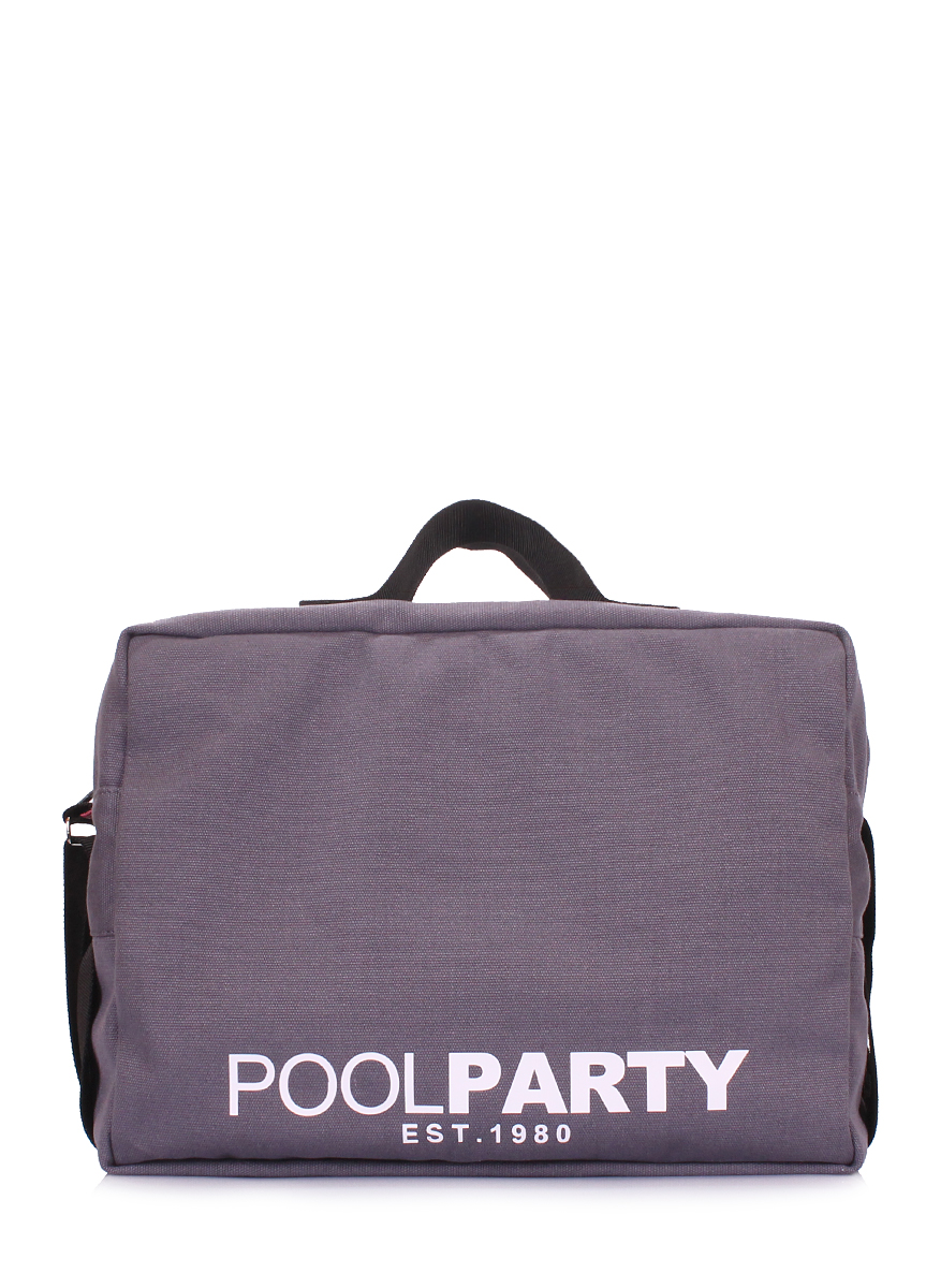 

Сумка POOLPARTY с ремнем на плечо Серая